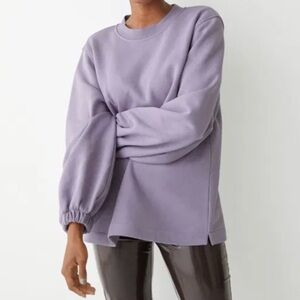 & Other Stories Oversized Lilac Sweatshirt Purple Blouson Sleeve Pullover XS